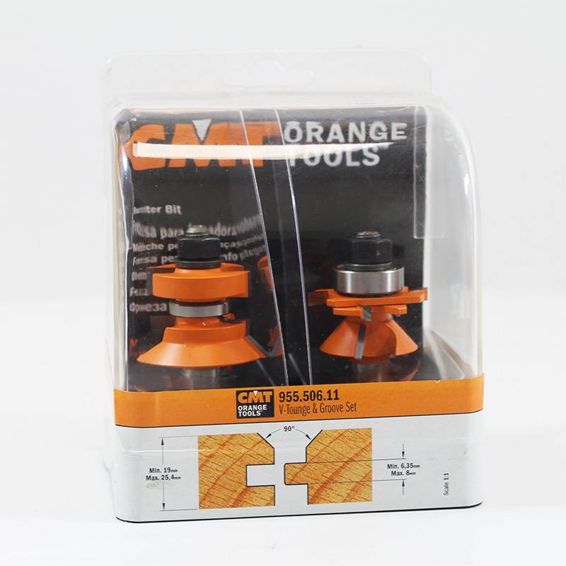 Zestaw frez&oacute;w do łączenia na pi&oacute;ro i wpust typu V