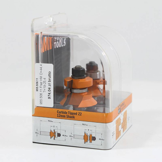 Zestaw frez&oacute;w do łączenia na pi&oacute;ro i wpust typu V