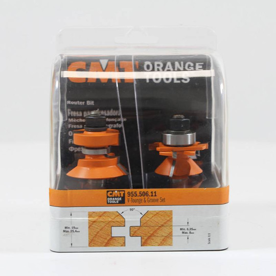 Zestaw frez&oacute;w do łączenia na pi&oacute;ro i wpust typu V