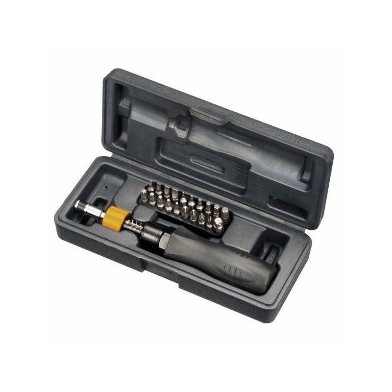 TW-006 Wkrętak dynamometryczny 1/4" 1-6 Nm 20 wymiennych grotów w zestawie - CMT
