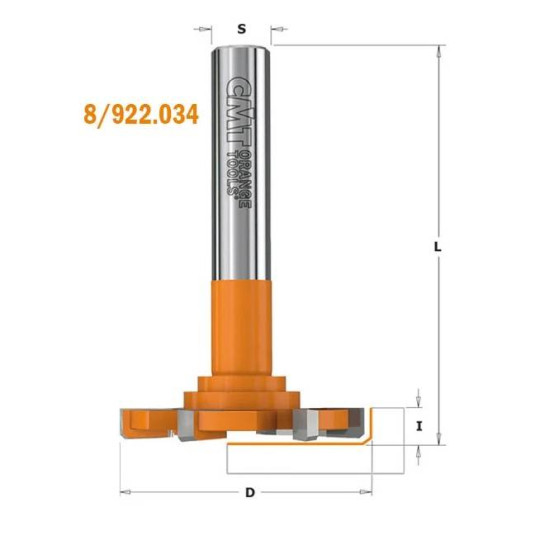 922.035.11 Frez HM D-52 I-6,5 L-65 S-8Z-4 - CMT