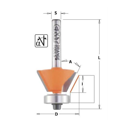 Frez do ukosowania z łożyskiem