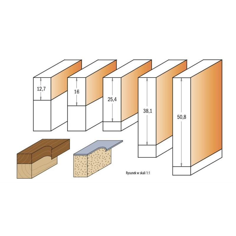 Frez prosty z dolnym łożyskiem