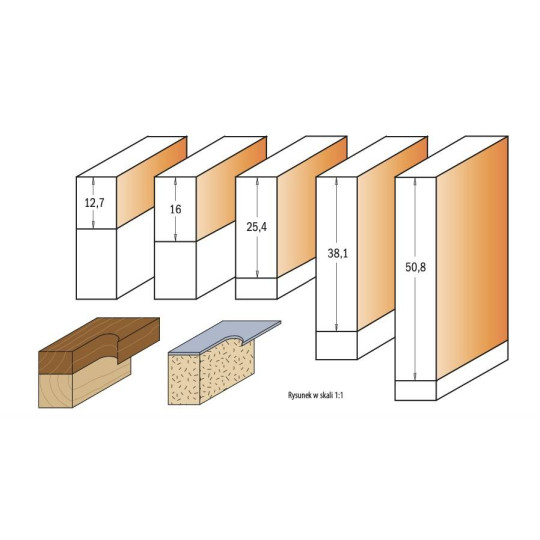 Frez prosty z dolnym łożyskiem