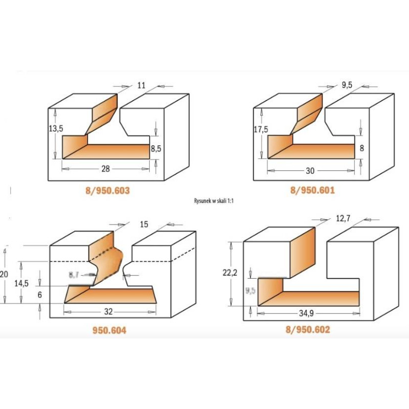 Frez do otworów typy „T” CMT 850.601.11 Frez do otworów typy „T” CMT 850.601.11