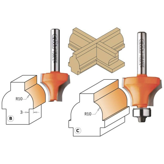 Zestaw frez&oacute;w do listew dzielących- &bdquo;szpros&oacute;w&rdquo;