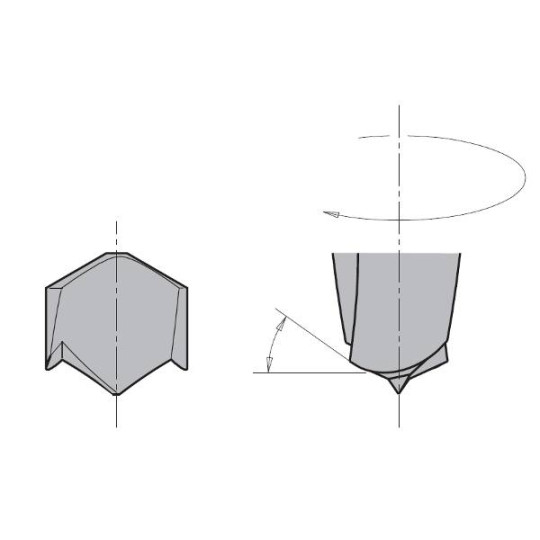 311.100.22 Wiertło NP HWM D-10x35 L-70 S-10x25 LH XTREME-HWM CMT