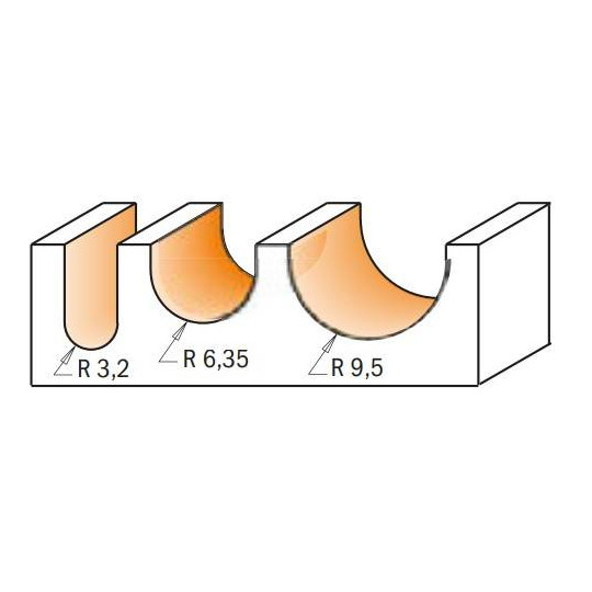 814.001.11 Zestaw frezów HW S-6,35 CMT
