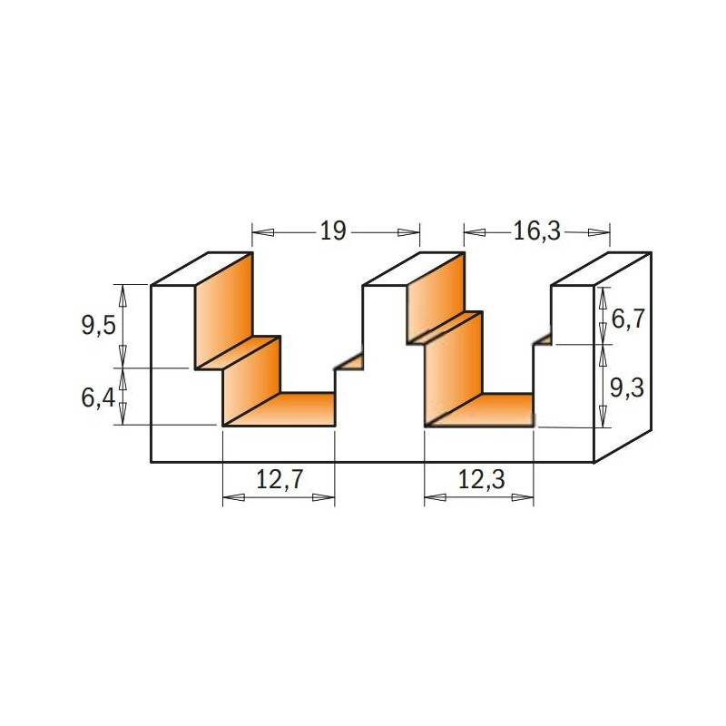 965.121.11 Frez HM d-12,7D-19 I-15,9 L-50,8S-8 CMT