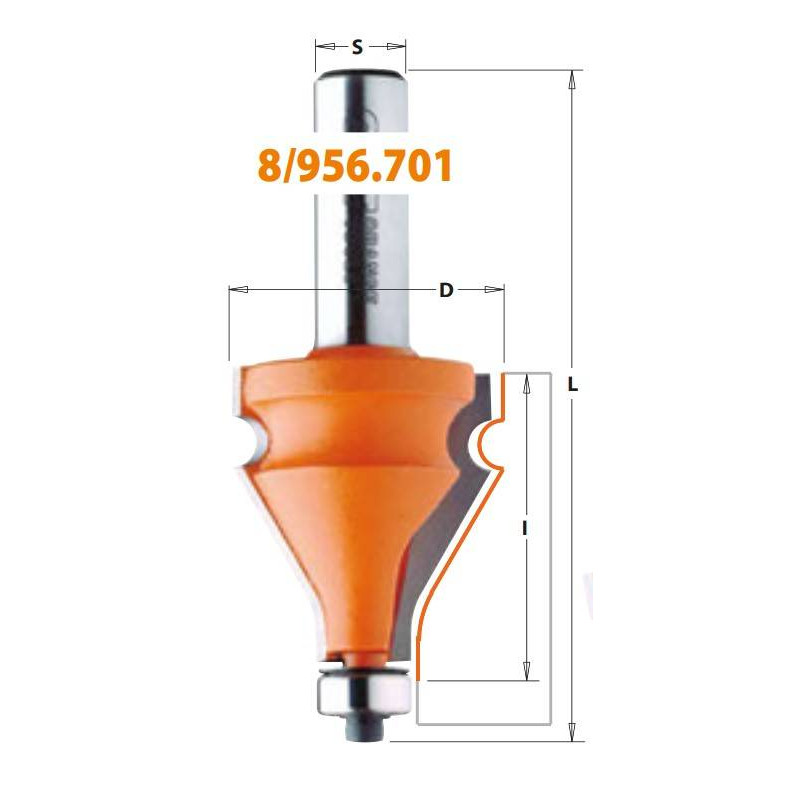 856.701.11 Frez do poręczy i krawędzi stołów CMT