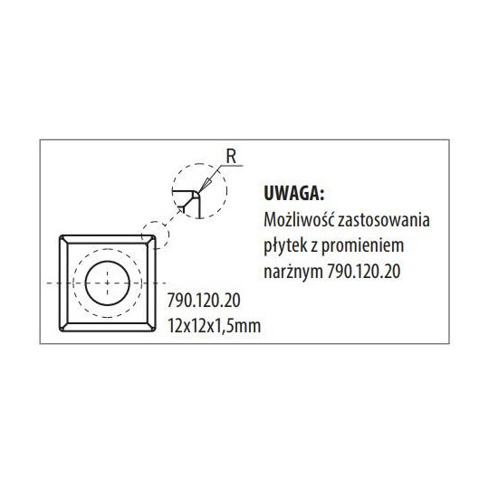 663.005.11 Frez do płaszczyzn D-38 I-12 L-60 S-12x35 Z3 na płytki wymienne CMT