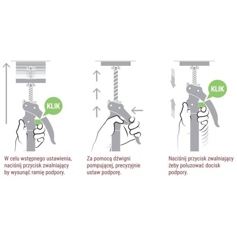 P34093 Multi-podpora teleskop. 168-300cm ARM+3 PIHER