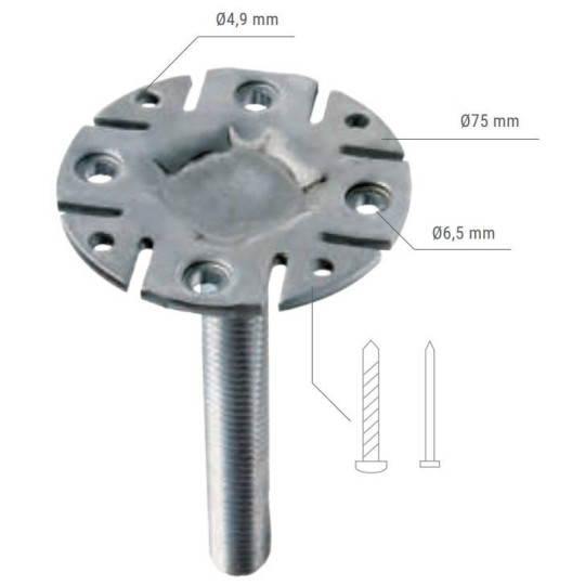 P34039 Komplet st&oacute;p do multi-podp&oacute;rki -na śruby PIHER