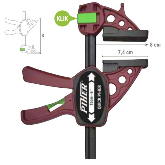 Ścisk PIHER QUICK-EXTRA Ścisk PIHER QUICK-EXTRA