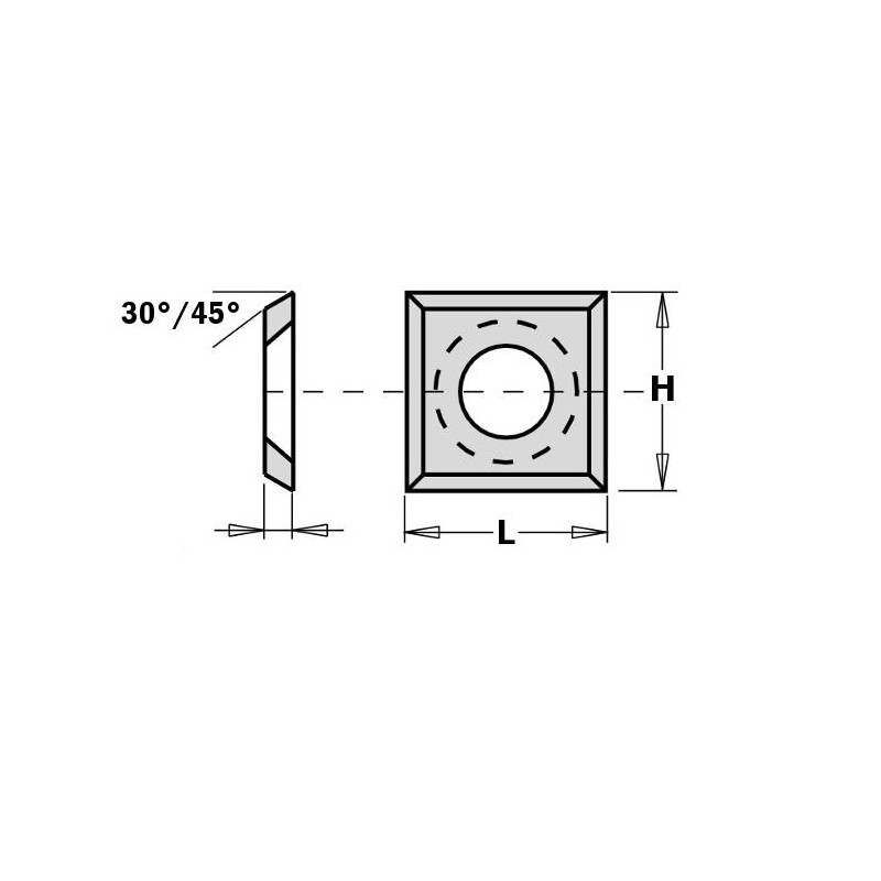 105105 Płytka HM 10,5x10,5x1,5 mm MG18 d-4,035 ITA TOOLS