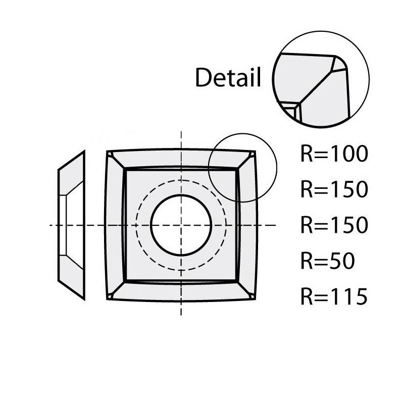 614234 Płytka HM 14,0x14,0x2,0 mm MG18 d-6,5 30R-150 ITA TOOLS