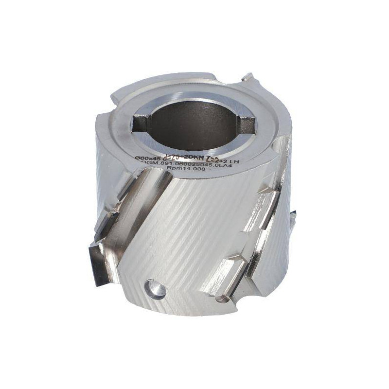 DGM.060025045.0LA4 Głowica DIA D-60 l-45 d-25+2CH Z-2+2 (12) H-4,5 LH bez podfrezowania ITA TOOLS