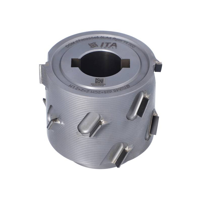 DGM.070025048.0LA4 Głowica DIA D-70 I-48 d-25+2CH LN Z-2+2 (12) H-4,5 LH bez podfr. + kołnierz Hebrock ITA TOOLS