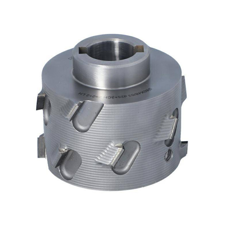 DGM.080025048.1LA4 Głowica D-80 l-48/63 d-25+2CH LN Z-2+2 (12) H-4,5 LH bez podfrez. + kołnierz ITA TOOLS