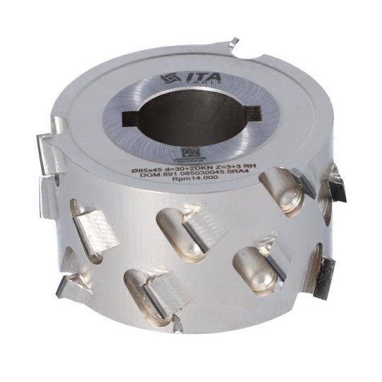 DGM.085030045.0RA4 Głowica DIA D-85 I-45 d-30+2CH Z-3+3 H-4,5 RH bez podfrezowania ITA TOOLS
