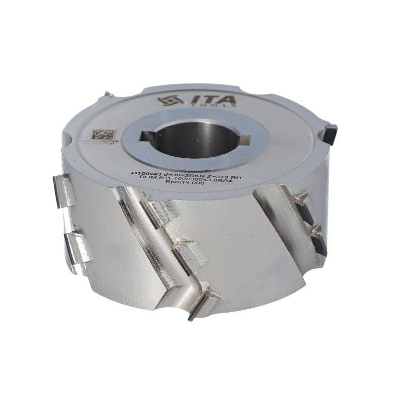 DGM.100030043.0RA4 Głowica DIA D-100 I-43 d-30+2CH Z-3+3 (15) H-4,5 RH bez podfrezowania ITA TOOLS