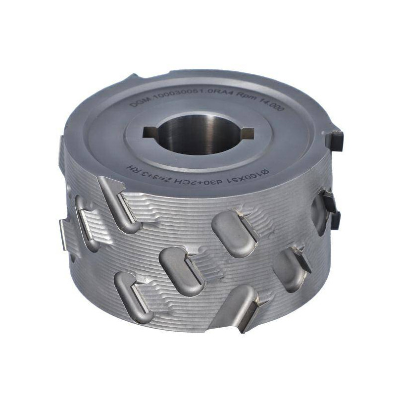 DGM.100030051.0RA4 Głowica D-100 l-51 d-30+2CH LN Z-3+3 (21) H4,5 RH kołnierz dolny 5 mm SCM K360 ITA TOOLS