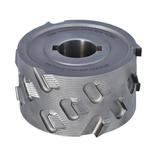 DGM.100030051.0RA4 Głowica D-100 l-51 d-30+2CH LN Z-3+3 (21) H4,5 RH kołnierz dolny 5 mm SCM K360 ITA TOOLS