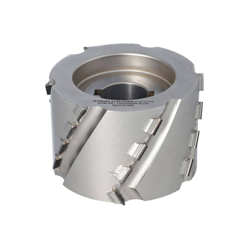 DGM.100030056.0LC4 Głowica DIA D-100 l-56 d-30+2CH Z-3+3 H-4,5 LH podfrezowanie obustronne ITA TOOLS