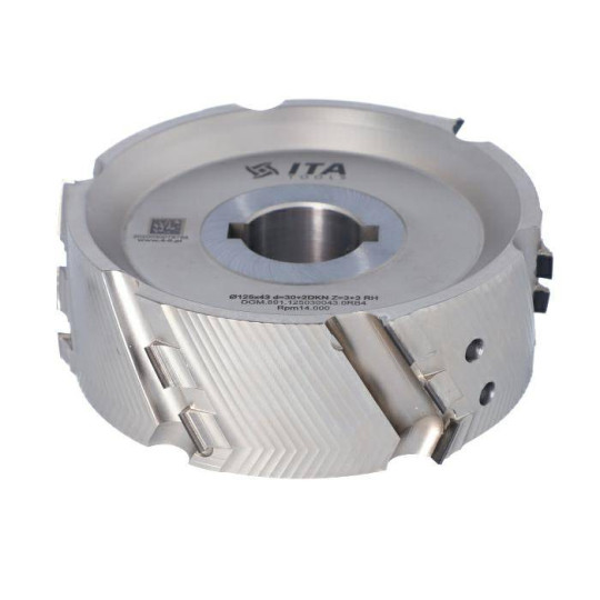 DGM.125030043.0RB4 Głowica DIA D-125 I-43 d-30+2CH Z-3+3 (Z15) H-4,5 RH podfrezowanie g&oacute;rne ITA TOOLS