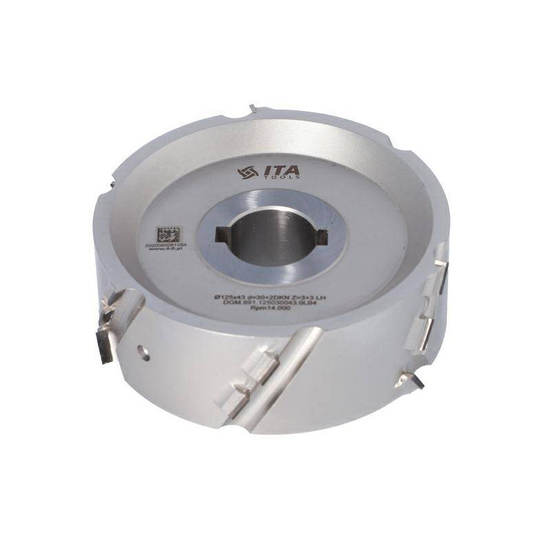 DGM.125030043.0RB4 Głowica DIA D-125 I-43 d-30+2CH Z-3+3 (Z15) H-4,5 RH podfrezowanie g&oacute;rne ITA TOOLS
