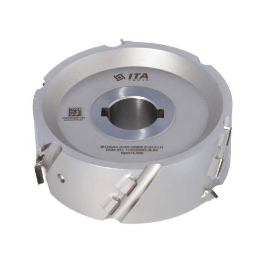 DGM.125030043.0RB4 Głowica DIA D-125 I-43 d-30+2CH Z-3+3 (Z15) H-4,5 RH podfrezowanie g&oacute;rne ITA TOOLS