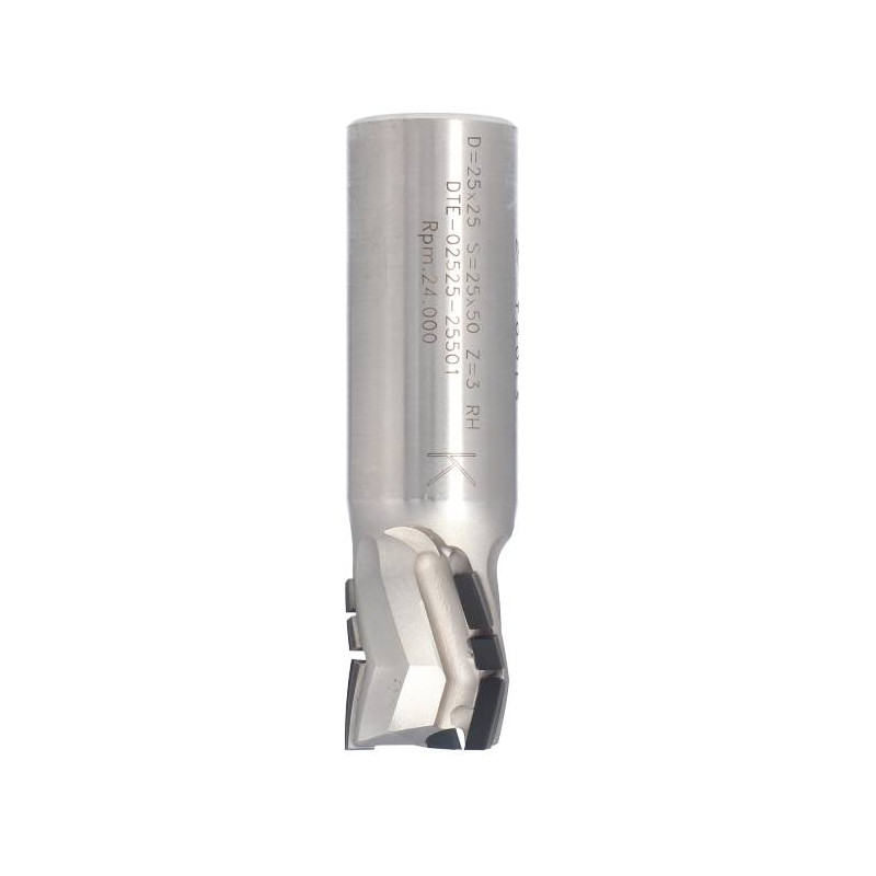 DTE.25.025.25.0SR Frez diamentowy Z3+1 D-25 I- 25 L- 90 S-25x50 RH (10+1) PCD H4,5 3 spirale korpus STAL ITA TOOLS