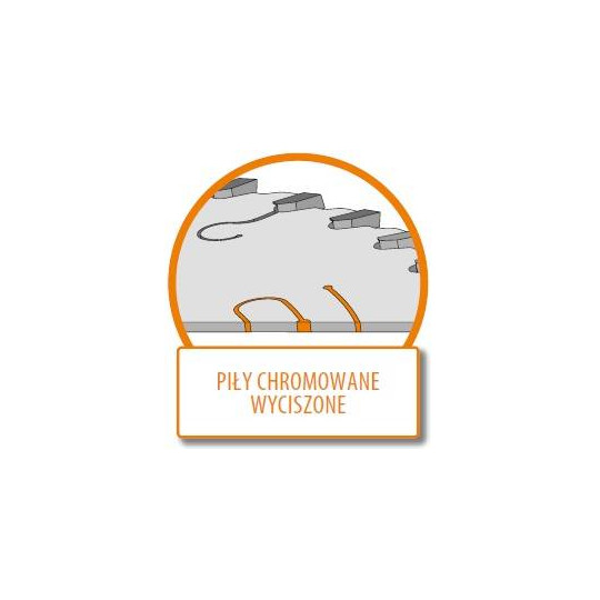 281.760.48H Piła tarcza chromowana wyciszona z zębem typu trapez - prosty CMT