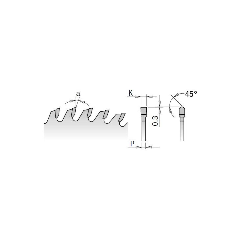 281.760.48H Piła tarcza chromowana wyciszona z zębem typu trapez - prosty CMT