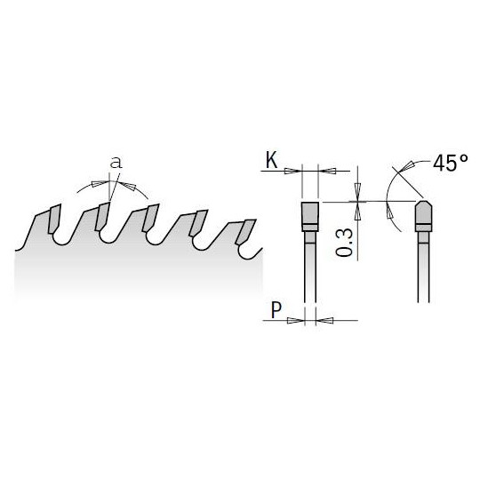 281.760.48H Piła tarcza chromowana wyciszona z zębem typu trapez - prosty CMT