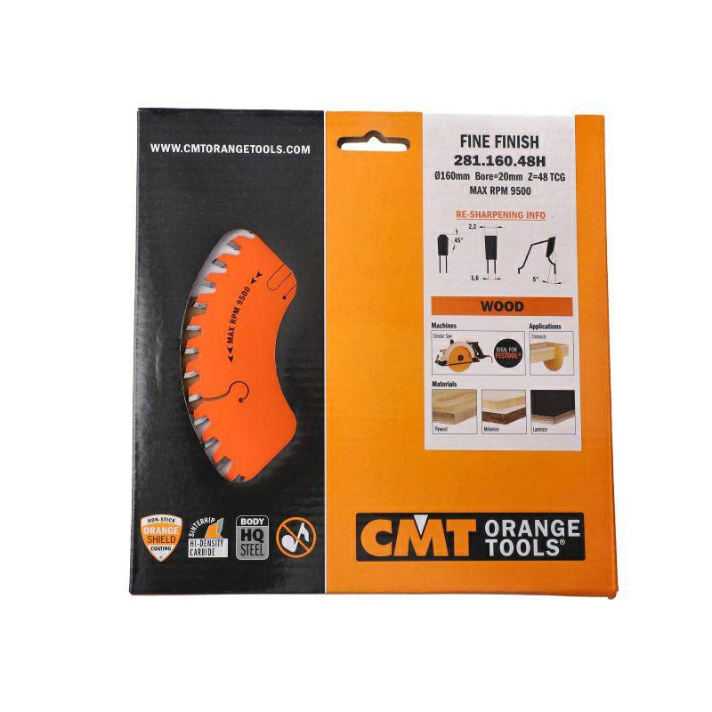 281.160.48H Piła tarcza HM D-160 F-20 Z-48 K-2,21,6 2632 - CMT
