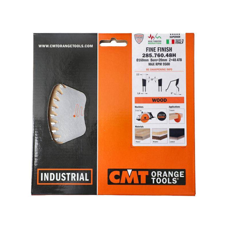 285.760.48H Piła tarcza HM D160 F20 Z48 2,2/1,6 ATB CMT