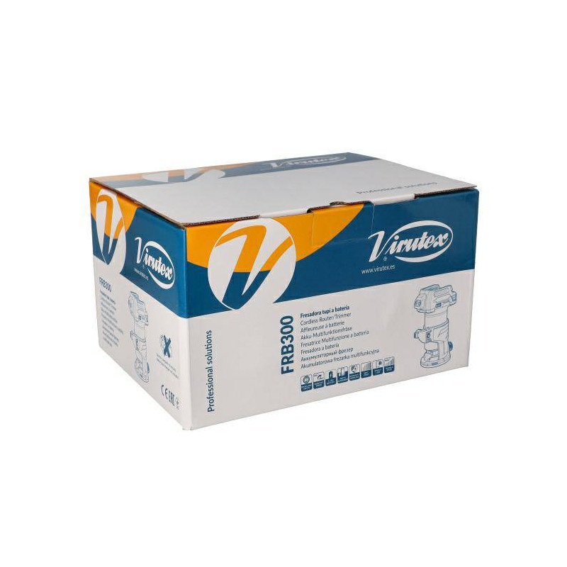 FRB300 Frezarka akumlatorowa 20V silnik bezszczotkowy koszyk 6-8 mm bez akumlatora VIRUTEX