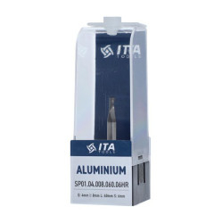 Frez VHM Z1 D:4 I:8 L:60 S:6 RH wyk. pozytyw aluminium i tworzywa sztuczne powłoka HC ITA TOOLS SP01.04.008.060.06HE