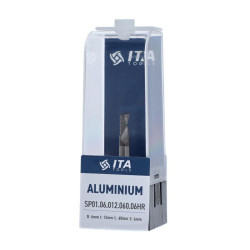 Frez VHM Z1 D:6 I:12 L:60 S:6 RH wyk. pozytyw aluminium i tworzywa sztuczne powłoka HC ITA TOOLS SP01.06.012.060.06HE