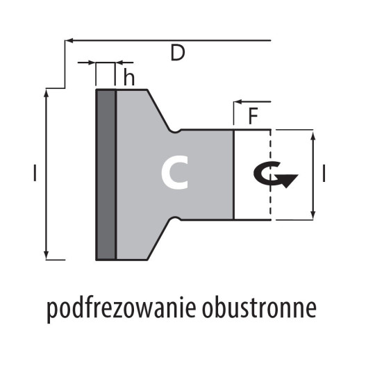 DGM.125030045.0RC4 Głowica DIA D-125 I-45 d-30+2CH LN Z-3+3 H-4,5 RH podfrezowanie obustronne ITA TOOLS