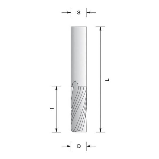 Frez spiralny wykańczający – pozytyw Frez spiralny wykańczający – pozytyw