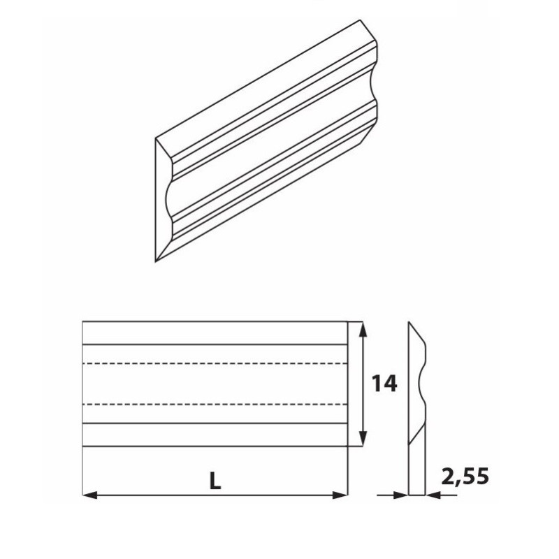 N&oacute;ż strugający systemowy Terminus 50x14x2,55 HM ITA TOOLS KS4.050.02 komplet 2 szt.