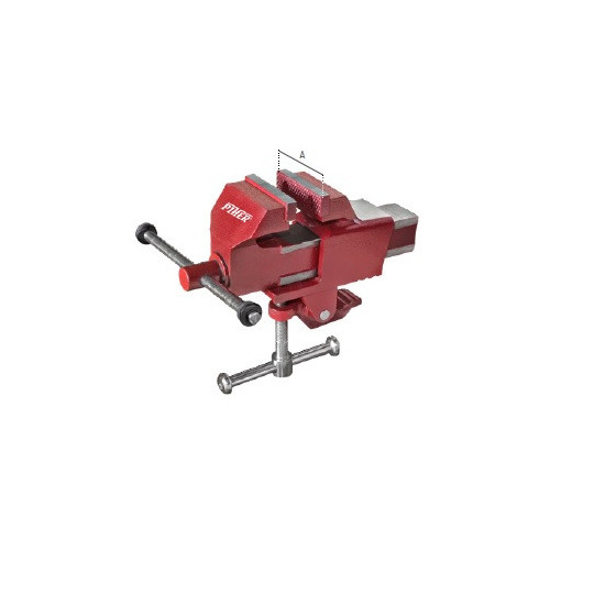 Imadło ślusarskie przenośne 6,5 cm H-4,5 cm I-10 cm grubość blatu do montażu min. 20 mm maks. 52 mm - PIHER P55007