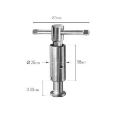 Sztyft dociskowy 58x25 mm do wspawania, rękojeść T - PIHER P14062