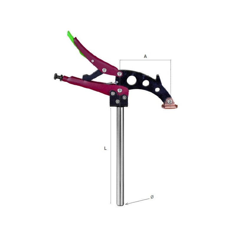 Samoregulowany docisk 16x220 do stoł&oacute;w spawalniczych TGA100 - PIHER P53122