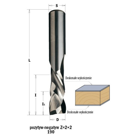 Frez spiralny wykańczający &ndash; pozytyw inegatyw