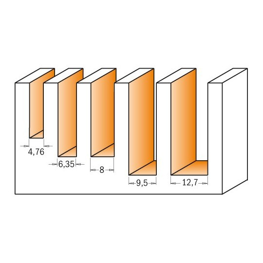 Zestaw 5 frezów spiralnych negatyw Zestaw 5 frezów spiralnych negatyw