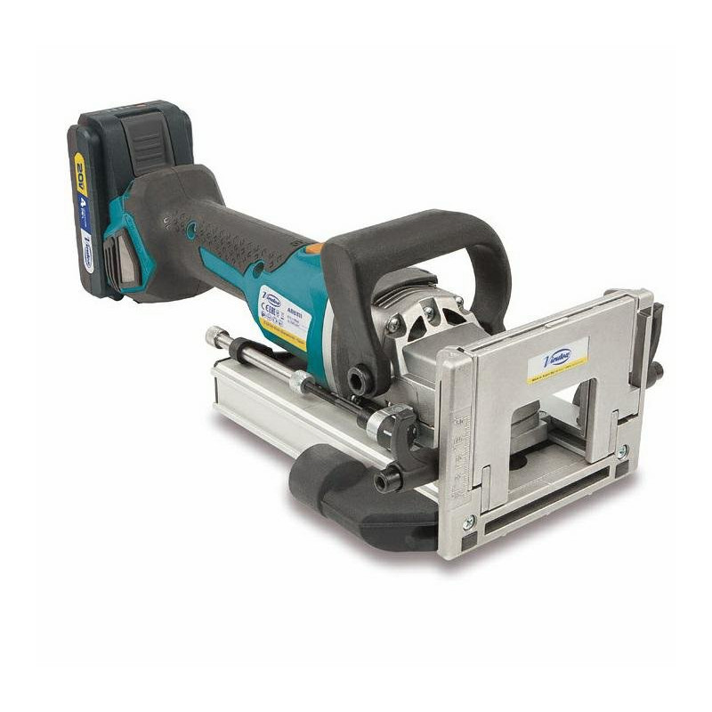 Lamelownica akumlatorowa 20V 7000RPM rozm. tarczy 100x22x4mm max gł frez.20mm aku. 4ah x2, zasilacz, walizka VIRTUEX ABB311.SET