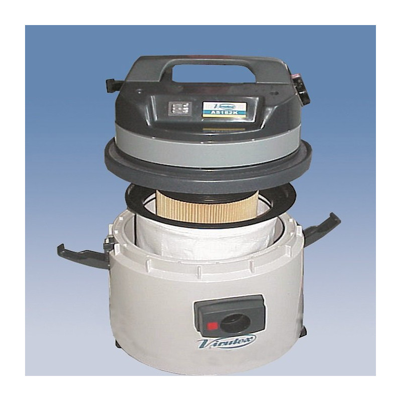 Odkurzacz przemysłowy 1200W, poj. 27l, filtr poliester + filtr drobnych pył&oacute;w VIRTUEX AS182K